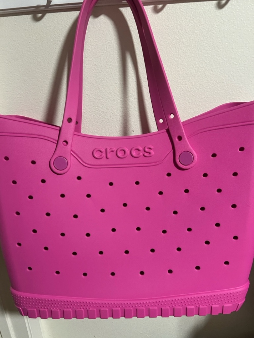 CROCS Women's Pink Perforated Tote